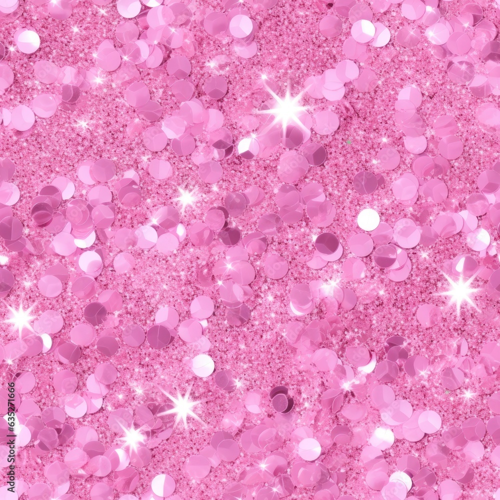 Aufkleber a pink glitter background with lots of sparkles. digital image. seamless pattern.