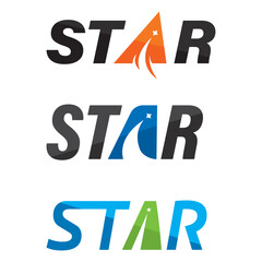 concept of star letter logo vector