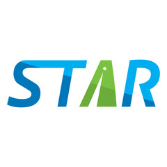 concept of star letter logo vector