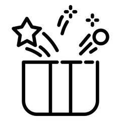 gift icon, line icon style