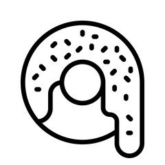 donut icon, line icon style