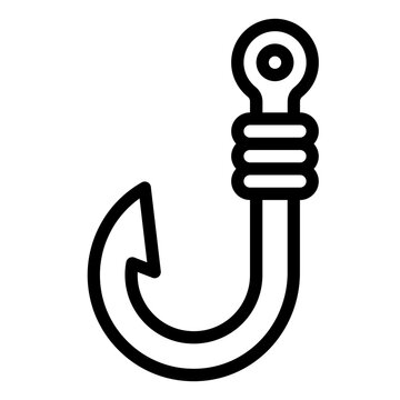 recommend clip art: Fishing Hook outline icon