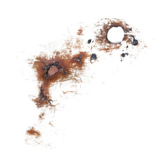 rusty metallic stain transparent background