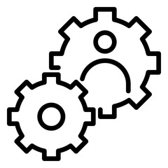 setting icon, line icon style