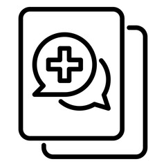 Fototapeta premium consult icon, line icon style