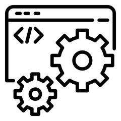 development icon, line icon style