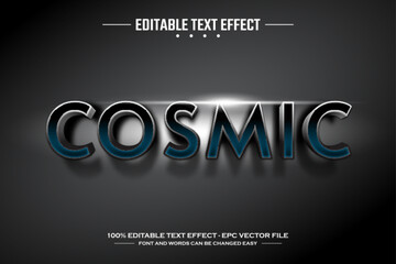 Cosmic 3D editable text effect template