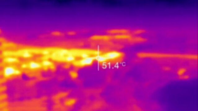 Long Range Thermal Scanning Infrared Of Landscape