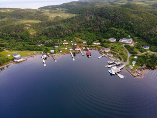 Fishing town on an island in Newfoundland