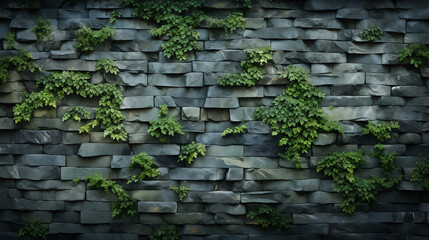 stone wall with ivy 