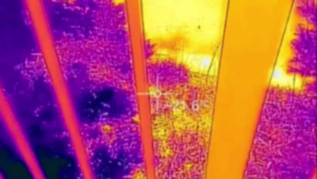 Thermal Imaging Temperature Measurement Of Security Perimeter Fence