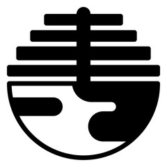 Population icon, outline color icon style