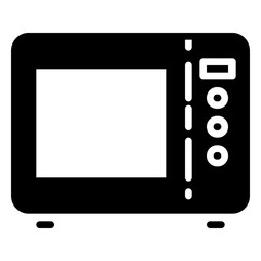 microwave oven icon, outline color icon style