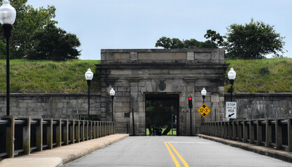 Entrance gate, Fort Monroe, Virginia