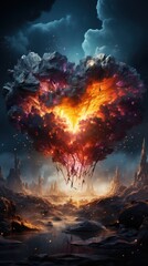 Fototapeta premium fire in the sky
