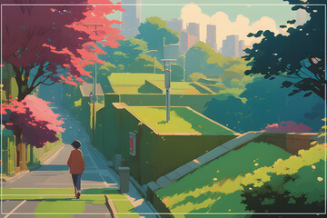 lovers in love walk on the street.
Generative AI