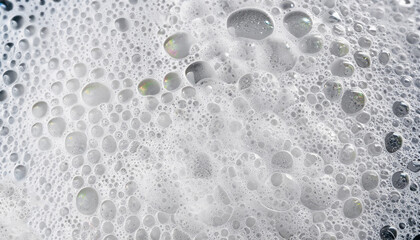 Abstract white soap foam bubbles texture background