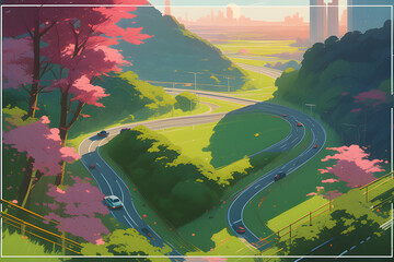 car driving on the highway.
Generative AI