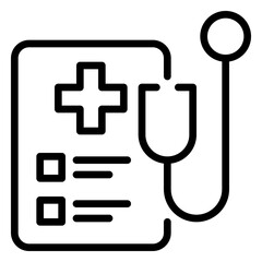 Medical Record icon, line icon style