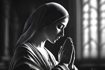 beautiful woman praying.
Generative AI