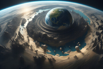 earth view from space.
Generative AI