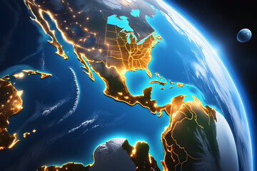 earth view from space.
Generative AI