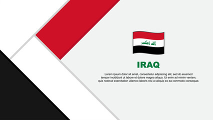 Iraq Flag Abstract Background Design Template. Iraq Independence Day Banner Cartoon Vector Illustration. Iraq Illustration