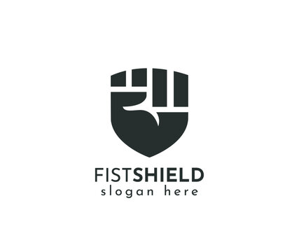 Fist Shield Security logo design