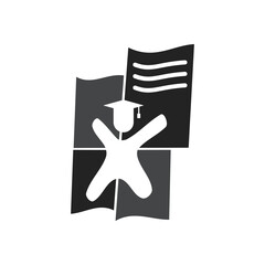 learning logo template Isolated. Brand Identity. Icon Abstract Vector graphic