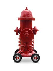 red fire hydrant. transparent background