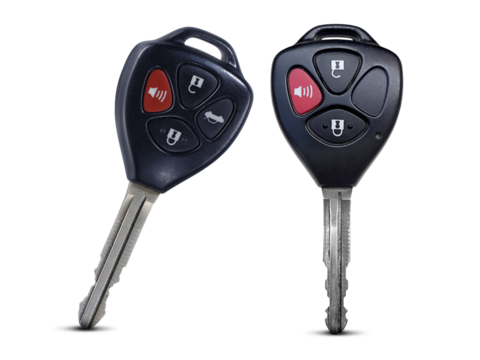 Remote car key, transparent background