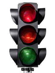Traffic lights, transparent background
