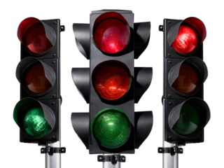 Traffic lights, transparent background