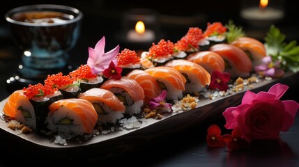 sushi on a plate