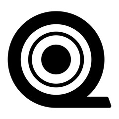 Insulation fabric material solid glyph icon