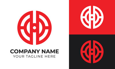 Corporate abstract modern minimal business logo design template