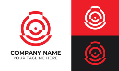 Corporate abstract modern minimal business logo design template