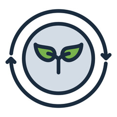 Eco Friendly fabric filled line icon