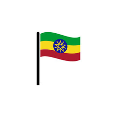 Ethiopia flag icon set, Ethiopia independence day icon set vector sign symbol 