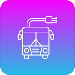 Electric Bus Icon