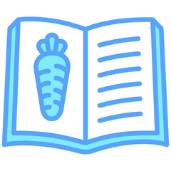 recipe book icon often used in design, websites, or applications, banner, flyer to convey specific concepts related to healthy food.