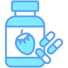 supplementary food icon often used in design, websites, or applications, banner, flyer to convey specific concepts related to healthy food.