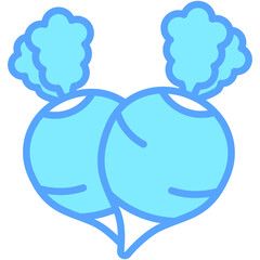 radish icon often used in design, websites, or applications, banner, flyer to convey specific concepts related to healthy food.