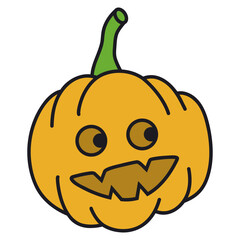 halloween pumpkin cartoon illustration