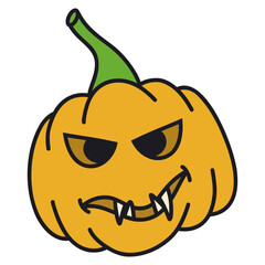 halloween monster pumpkin head