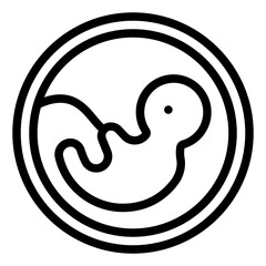 Embryo outline icon