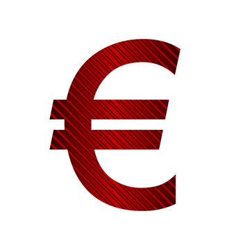 Euro icon on white.