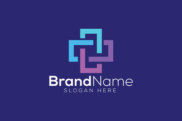 Obraz premium Minimal and Professional Plus sign logo design vector template