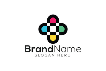 Fototapeta premium Minimal and Professional Plus sign logo design vector template