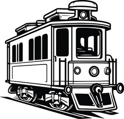 Trolley Vector Logo Art